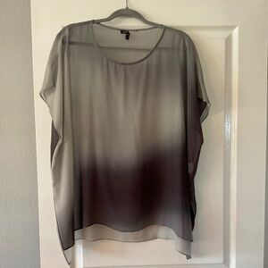 Eileen Fisher sheer ombré overlay tunic, XS